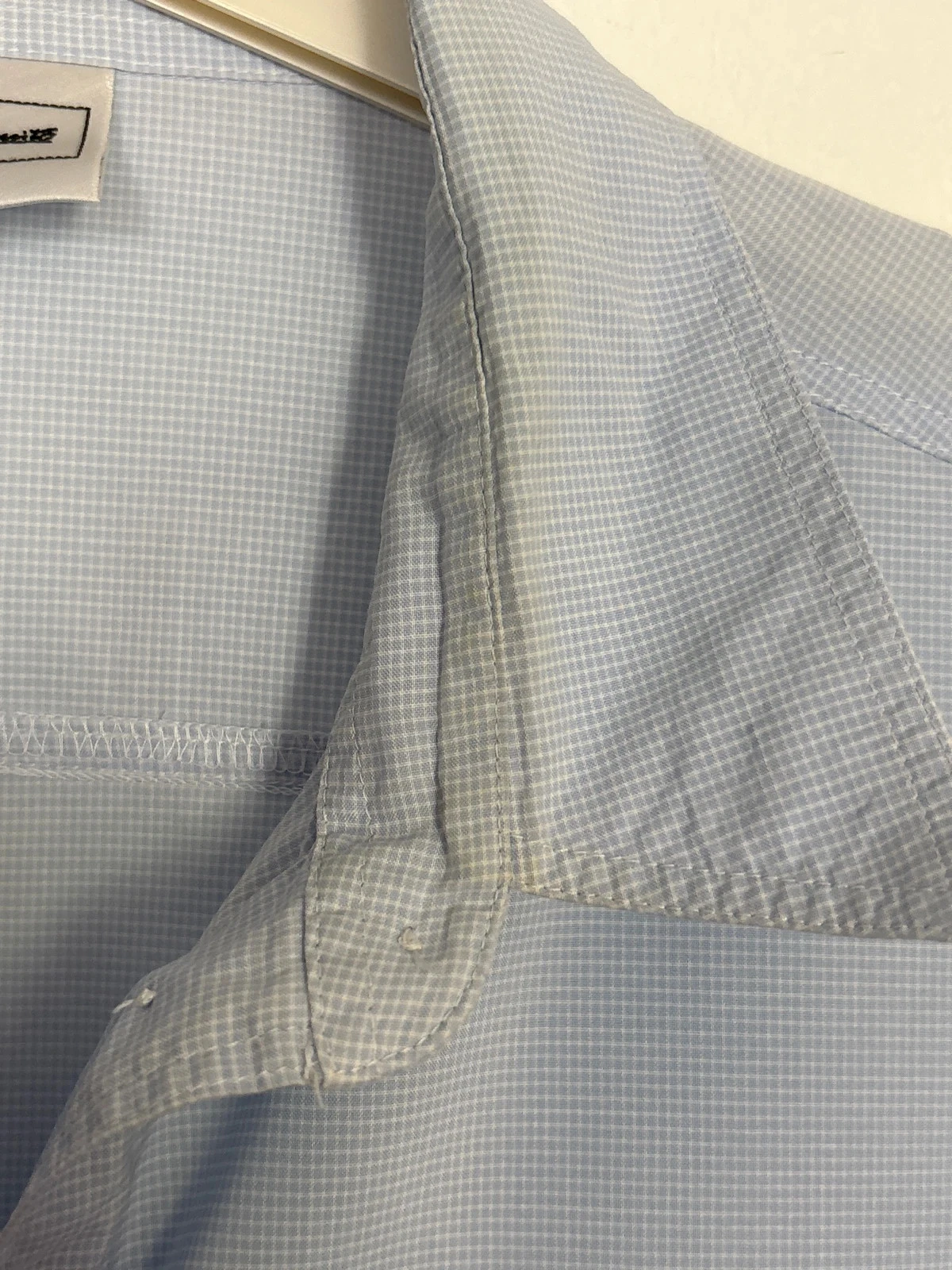 Camisa a cuadros pequeños azul y blanco talla 40 – photo 5